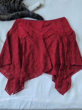 Hotkiss Y2K Lace Handkerchief Mini Skirt Size Small